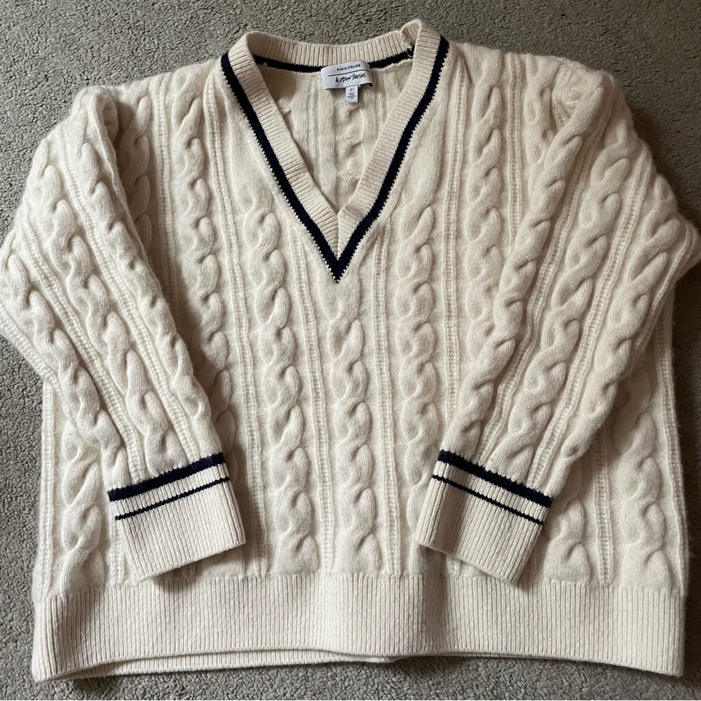 Varsity stripe V-neck sweater